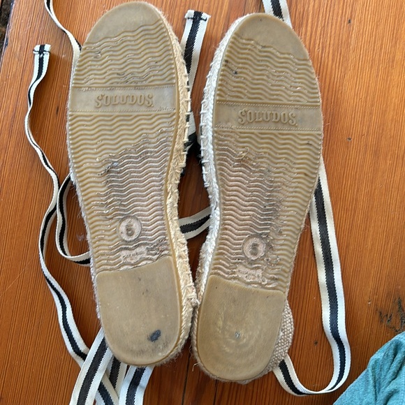 Black and white striped tie espadrilles - Picture 9 of 9